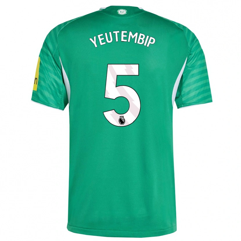 Danxen Niño Camiseta Lesecond Yeutembip #5 Verde Blanco 2ª Equipación 2025/26 La Camisa México