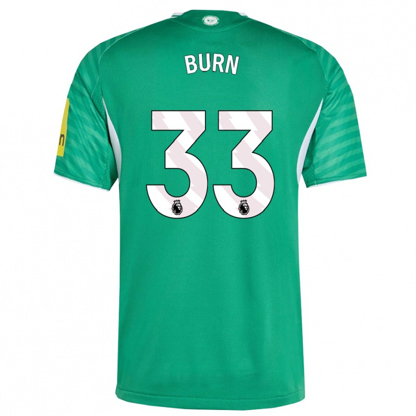 Danxen Niño Camiseta Dan Burn #33 Verde Blanco 2ª Equipación 2025/26 La Camisa México