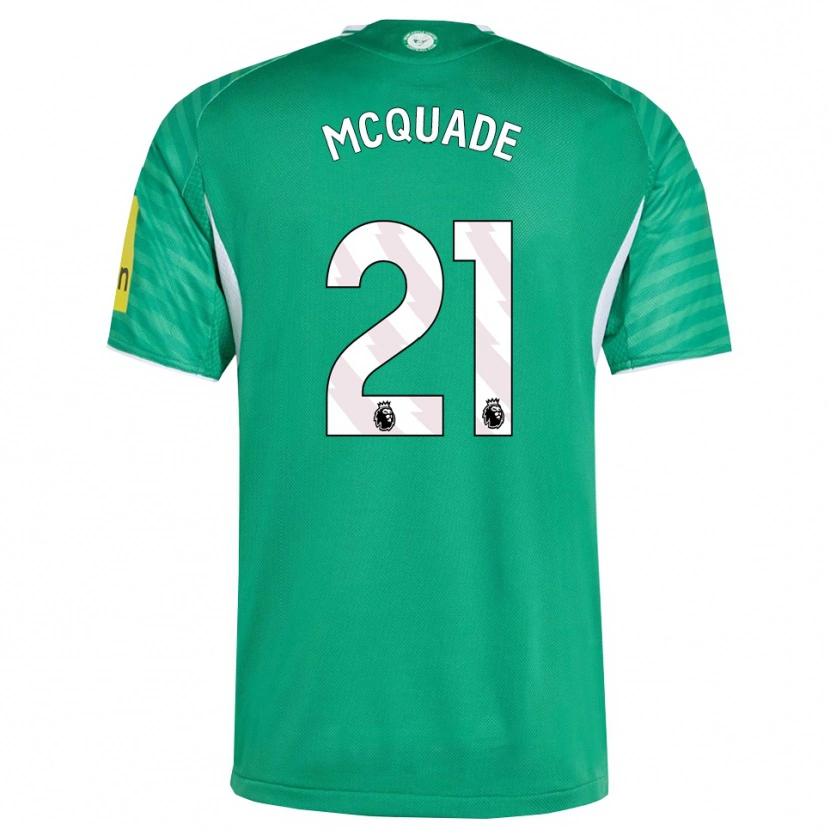 Danxen Niño Camiseta Jasmine Mcquade #21 Verde Blanco 2ª Equipación 2025/26 La Camisa México