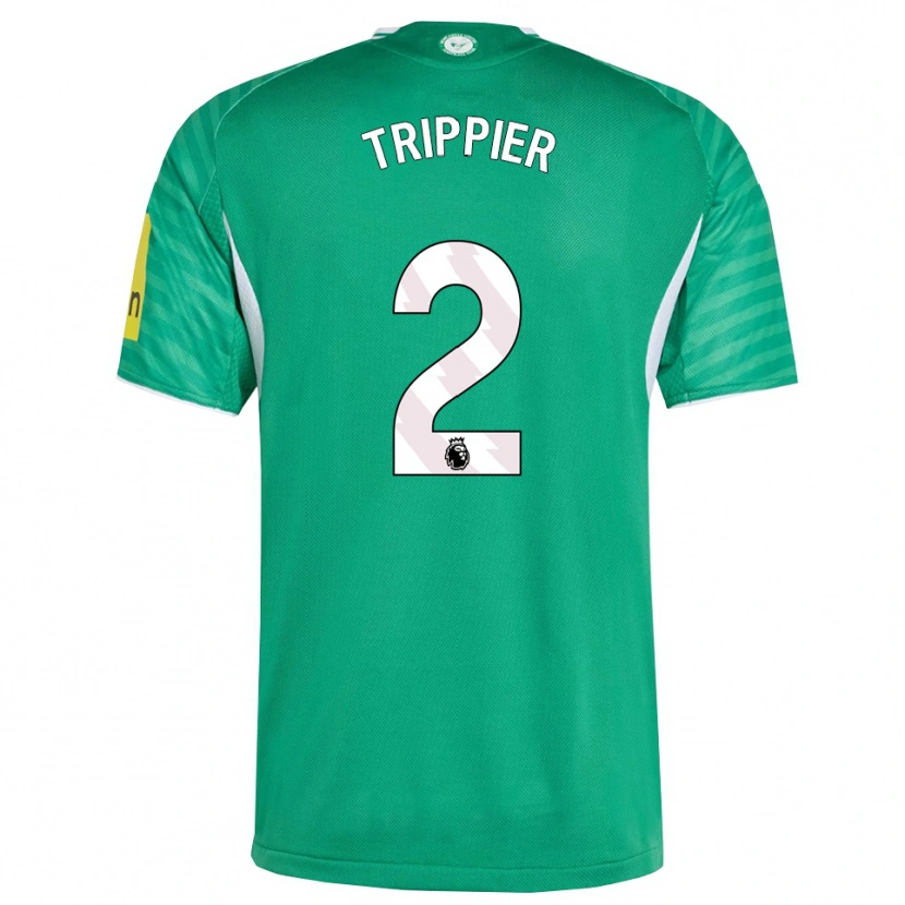 Danxen Niño Camiseta Kieran Trippier #2 Verde Blanco 2ª Equipación 2025/26 La Camisa México