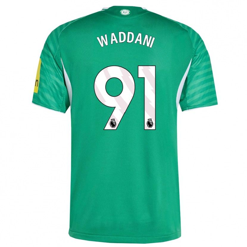 Danxen Niño Camiseta Mohamed Waddani #91 Verde Blanco 2ª Equipación 2025/26 La Camisa México