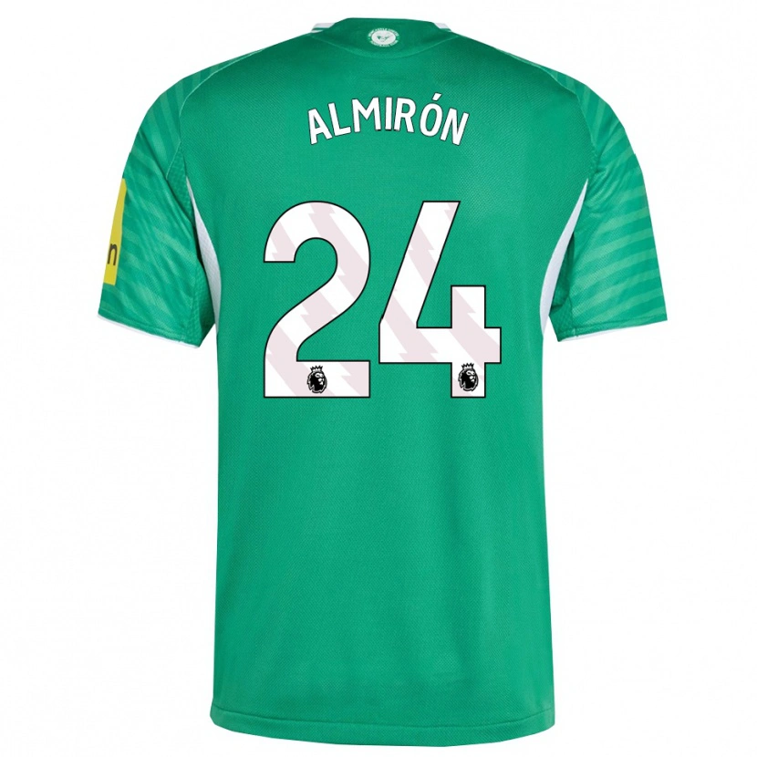 Danxen Niño Camiseta Miguel Almiron #24 Verde Blanco 2ª Equipación 2025/26 La Camisa México