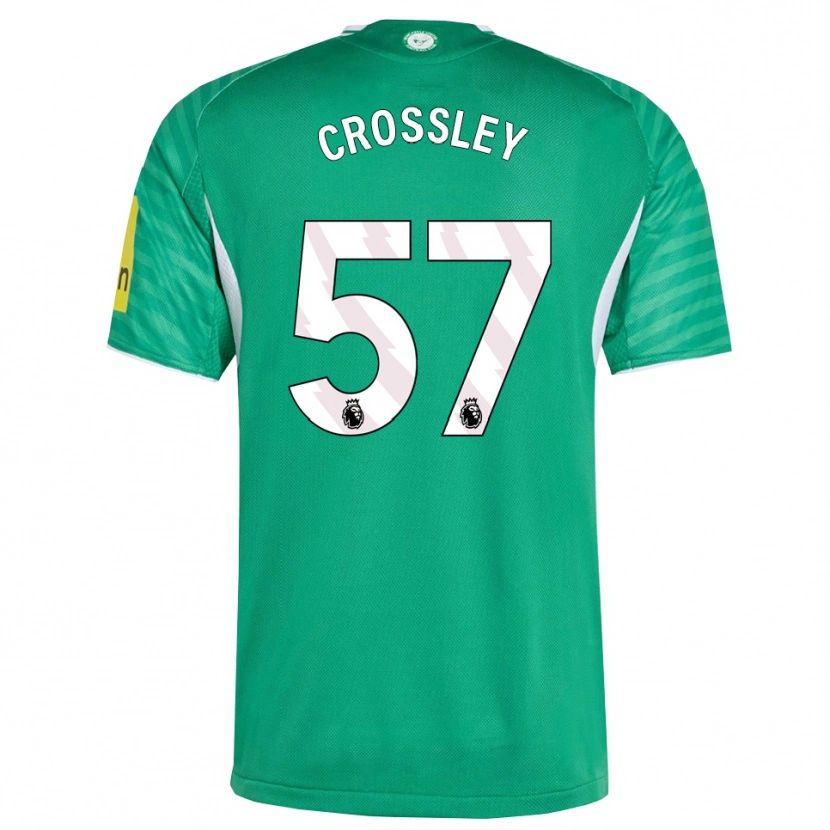 Danxen Niño Camiseta Kyle Crossley #57 Verde Blanco 2ª Equipación 2025/26 La Camisa México