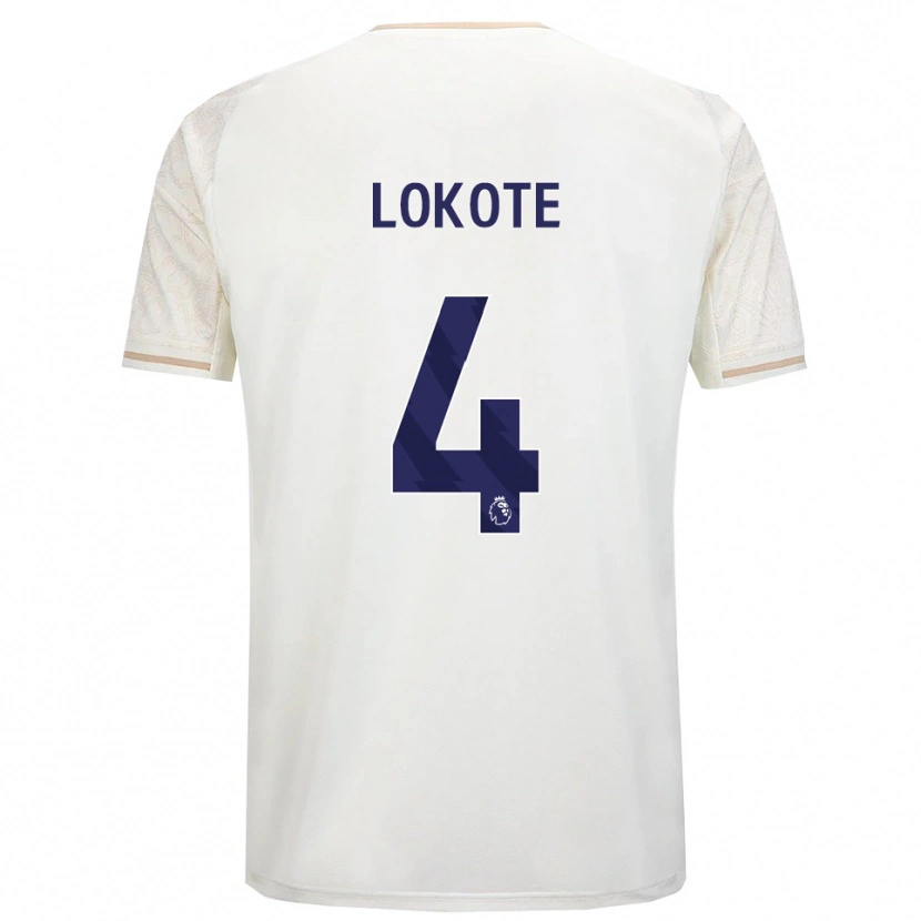 Danxen Niño Camiseta Eleazar Lokote #4 Blanco Roto Negro 2ª Equipación 2025/26 La Camisa México