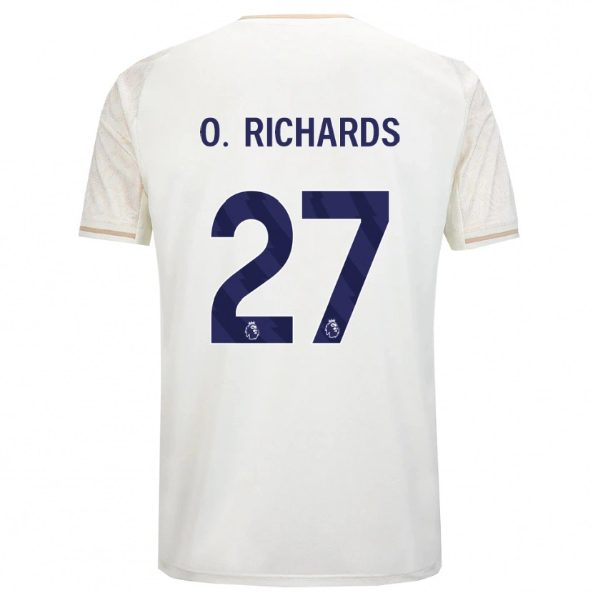 Danxen Niño Camiseta Omar Richards #27 Blanco Roto Negro 2ª Equipación 2025/26 La Camisa México