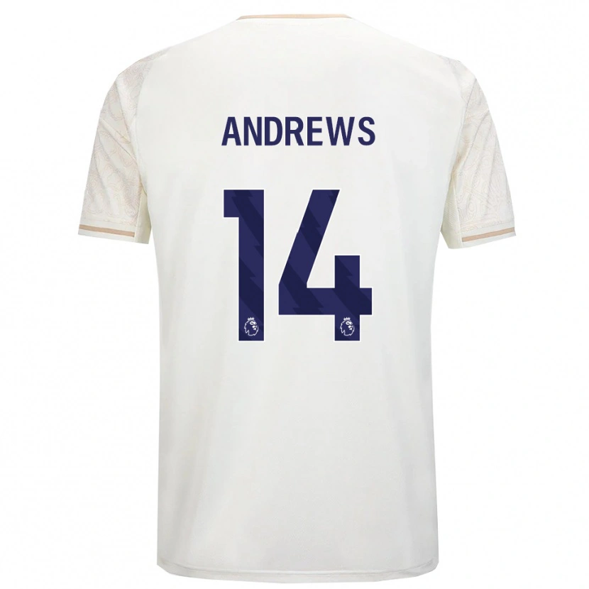 Danxen Niño Camiseta Harvey Andrews #14 Blanco Roto Negro 2ª Equipación 2025/26 La Camisa México