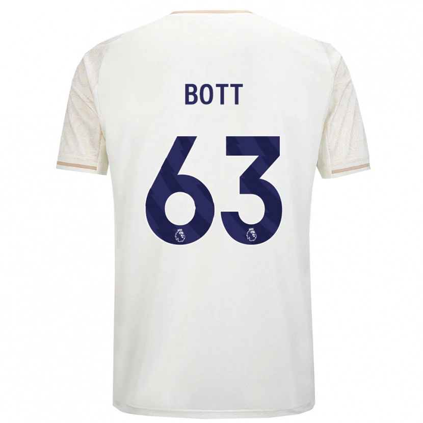 Danxen Niño Camiseta Aaron Bott #63 Blanco Roto Negro 2ª Equipación 2025/26 La Camisa México