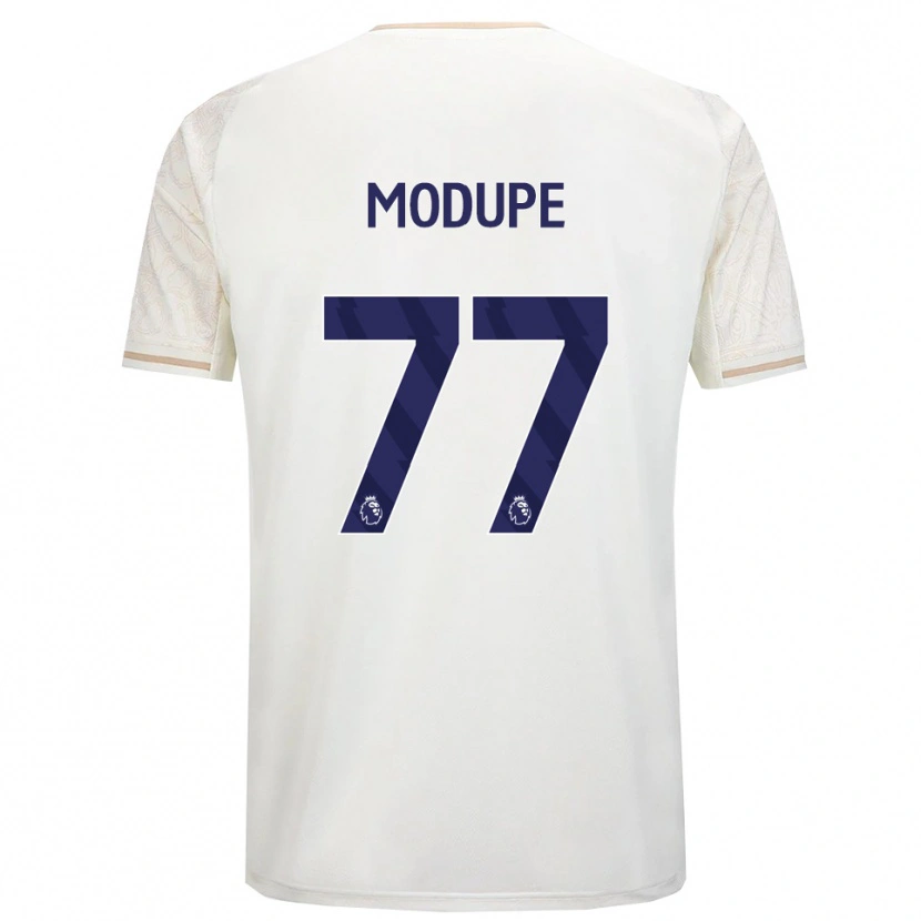 Danxen Niño Camiseta David Modupe #77 Blanco Roto Negro 2ª Equipación 2025/26 La Camisa México