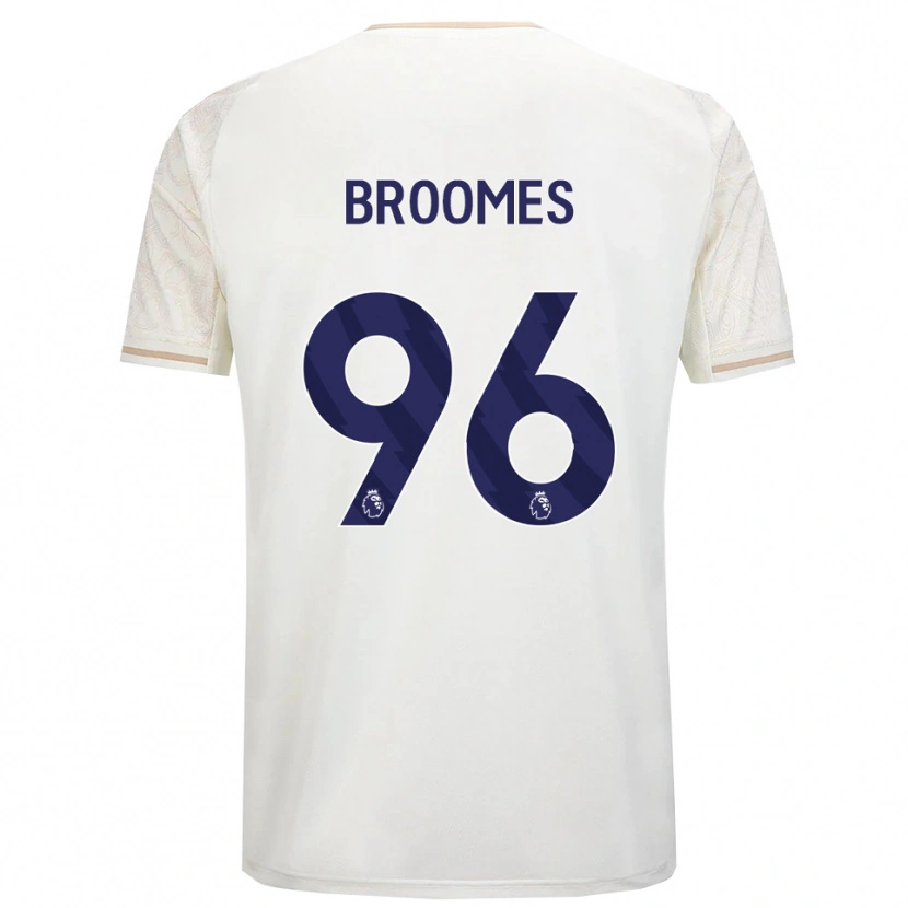 Danxen Niño Camiseta Ethan Broomes #96 Blanco Roto Negro 2ª Equipación 2025/26 La Camisa México
