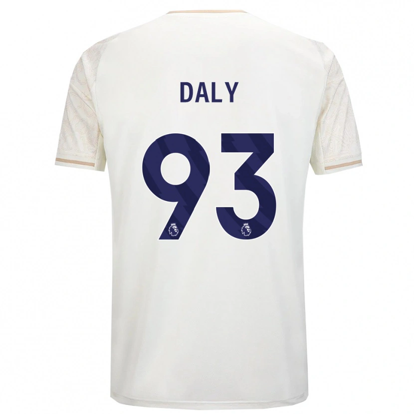 Danxen Niño Camiseta Cormac Daly #93 Blanco Roto Negro 2ª Equipación 2025/26 La Camisa México