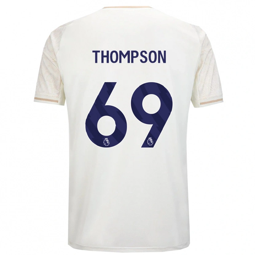 Danxen Niño Camiseta Kalum Thompson #69 Blanco Roto Negro 2ª Equipación 2025/26 La Camisa México