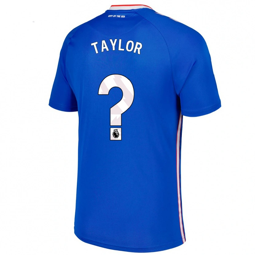 Danxen Niño Camiseta Lucas Taylor #0 Azul Blanco 2ª Equipación 2025/26 La Camisa México