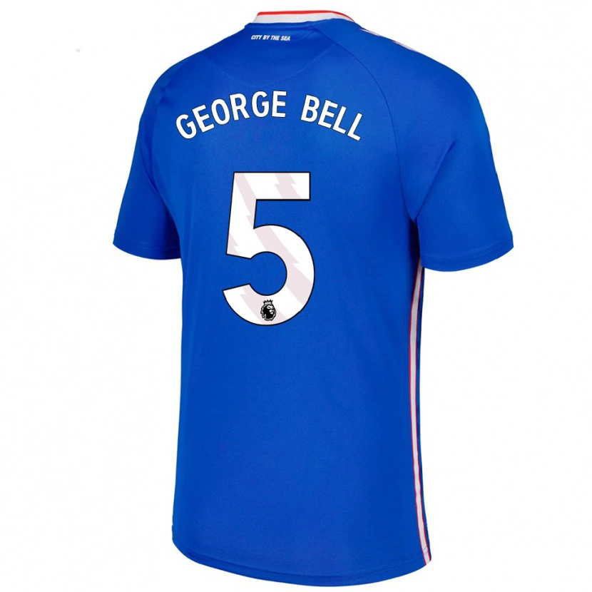 Danxen Niño Camiseta George Bell #5 Azul Blanco 2ª Equipación 2025/26 La Camisa México