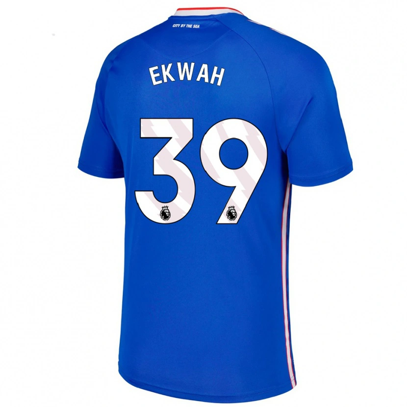 Danxen Niño Camiseta Pierre Ekwah #39 Azul Blanco 2ª Equipación 2025/26 La Camisa México