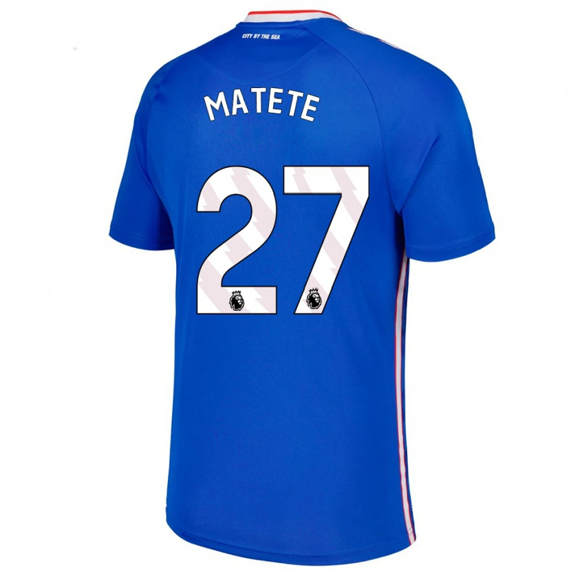 Danxen Niño Camiseta Jay Matete #27 Azul Blanco 2ª Equipación 2025/26 La Camisa México