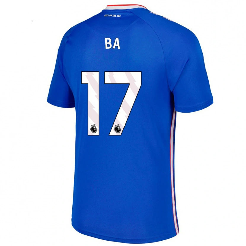 Danxen Niño Camiseta Abdoullah Ba #17 Azul Blanco 2ª Equipación 2025/26 La Camisa México