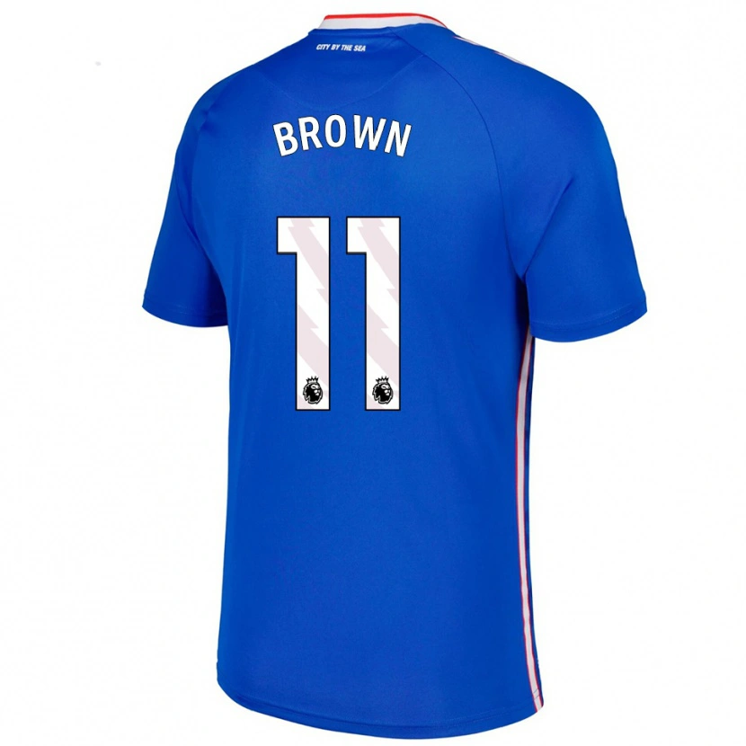 Danxen Niño Camiseta Jessica Brown #11 Azul Blanco 2ª Equipación 2025/26 La Camisa México