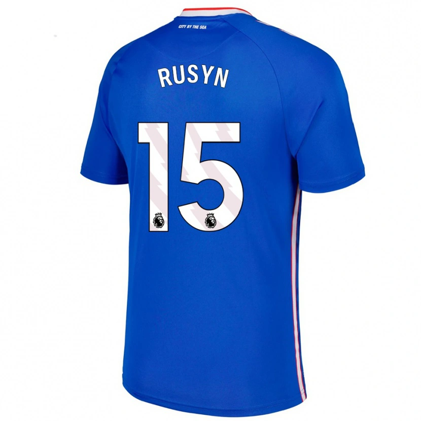 Danxen Niño Camiseta Nazariy Rusyn #15 Azul Blanco 2ª Equipación 2025/26 La Camisa México