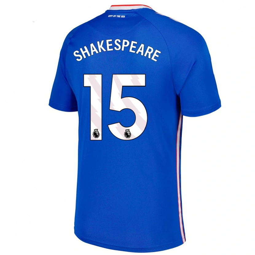 Danxen Niño Camiseta Caleb Shakespeare #15 Azul Blanco 2ª Equipación 2025/26 La Camisa México