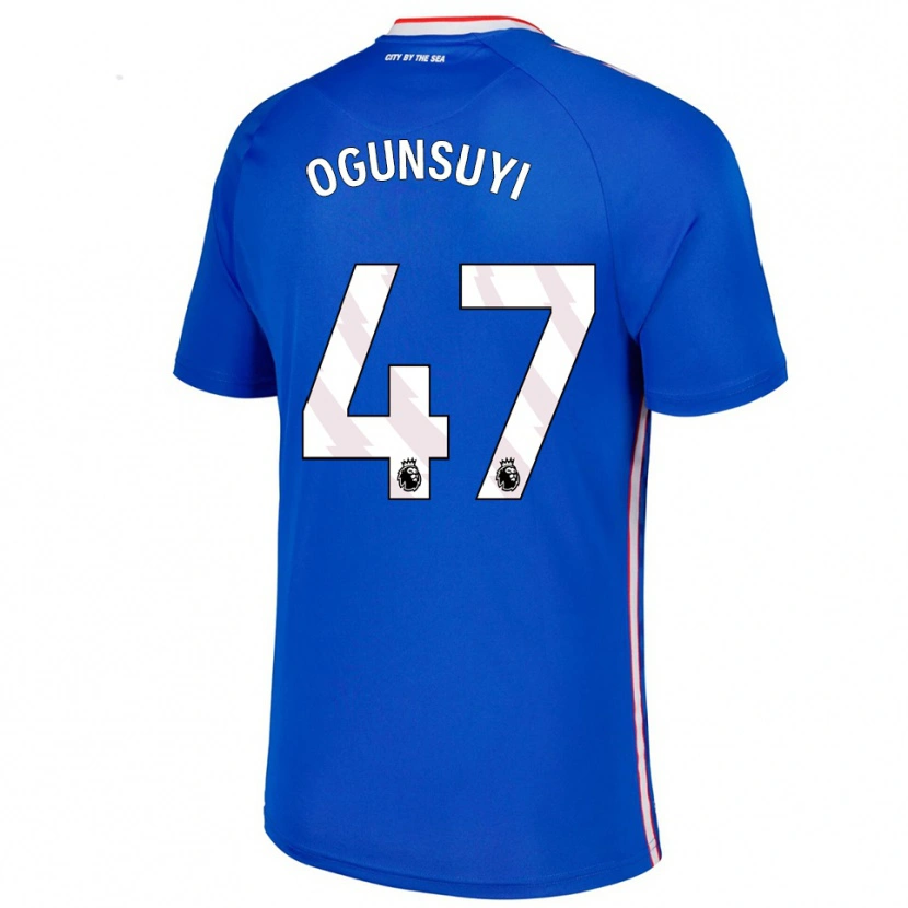 Danxen Niño Camiseta Trey Samuel-Ogunsuyi #47 Azul Blanco 2ª Equipación 2025/26 La Camisa México