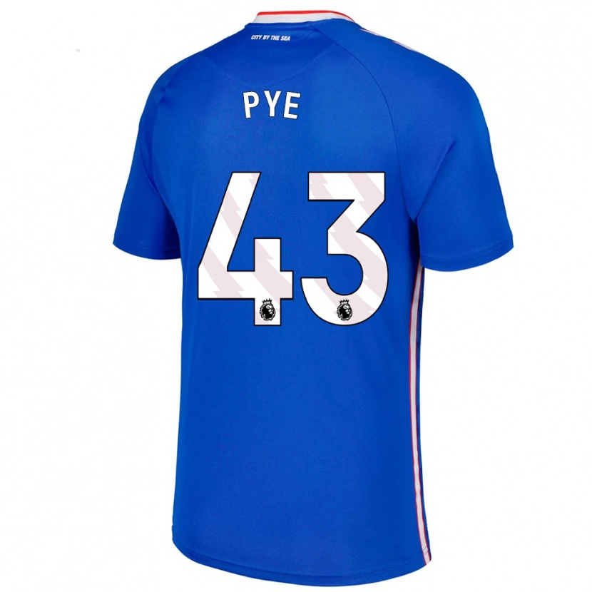 Danxen Niño Camiseta Connor Pye #43 Azul Blanco 2ª Equipación 2025/26 La Camisa México