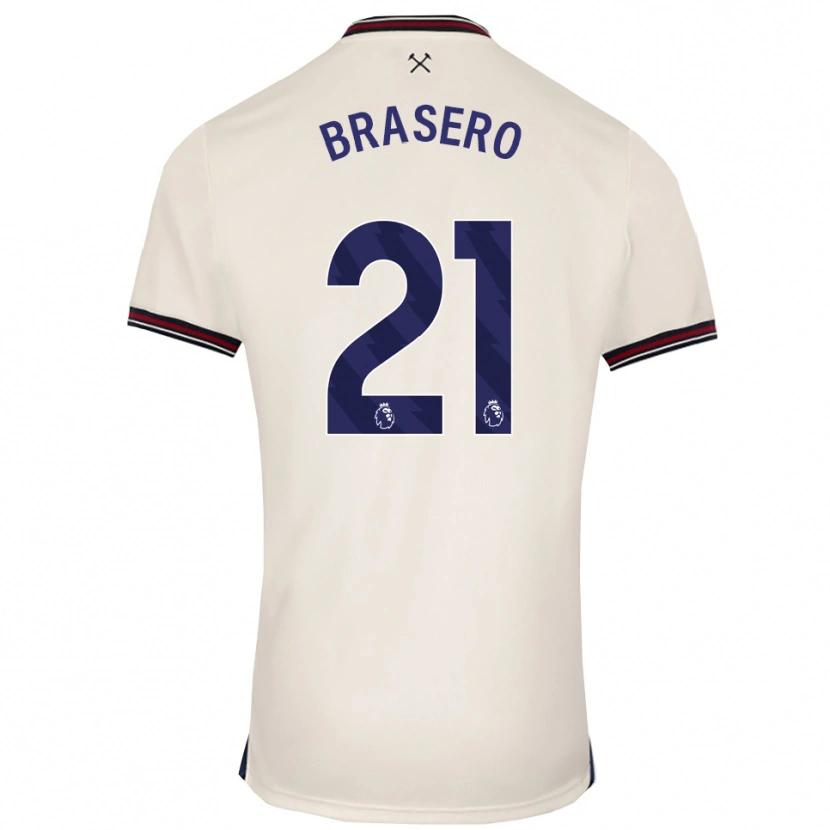 Danxen Niño Camiseta Sarah Brasero #21 Blanco Roto 2ª Equipación 2025/26 La Camisa México