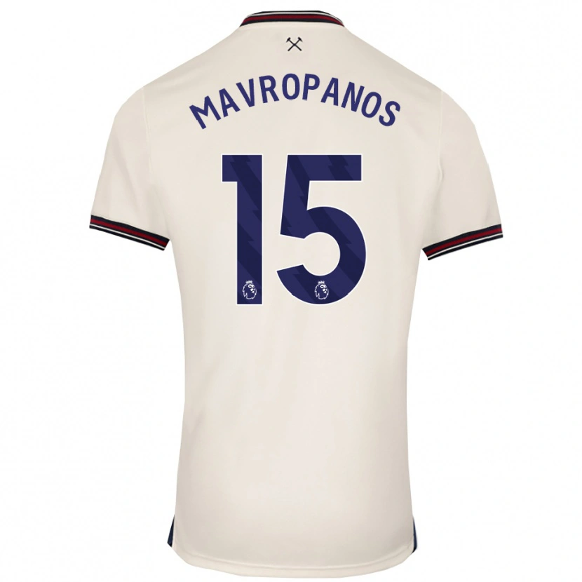 Danxen Niño Camiseta Konstantinos Mavropanos #15 Blanco Roto 2ª Equipación 2025/26 La Camisa México