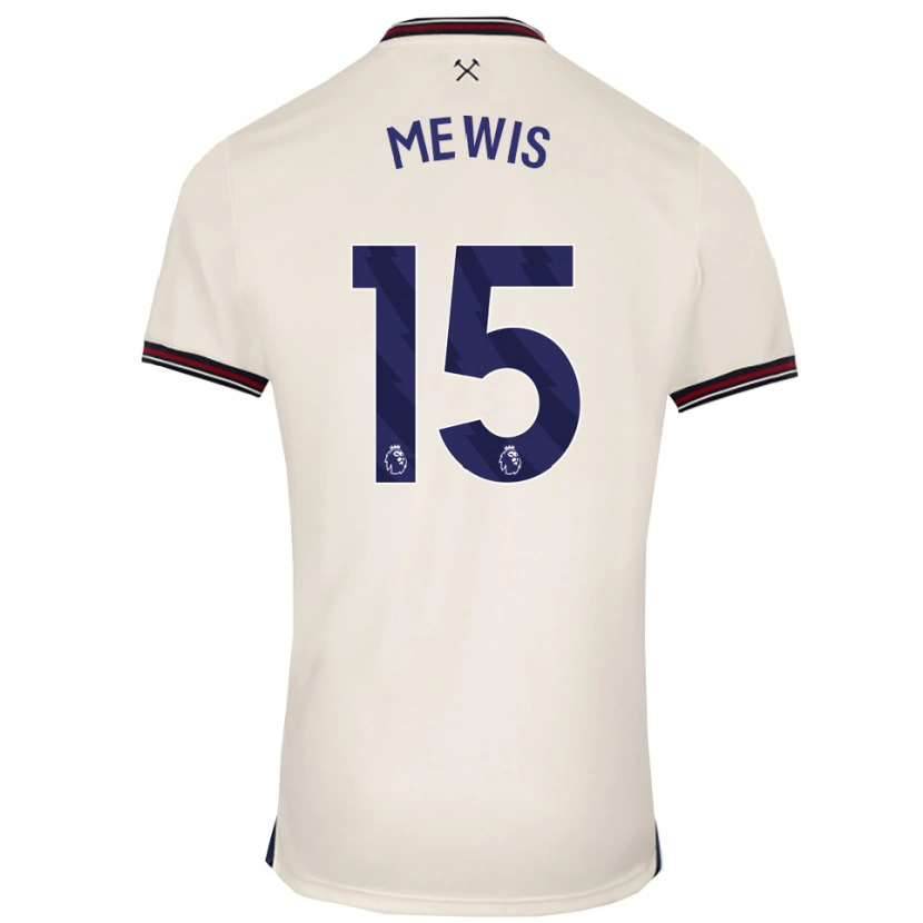 Danxen Niño Camiseta Kristie Mewis #15 Blanco Roto 2ª Equipación 2025/26 La Camisa México