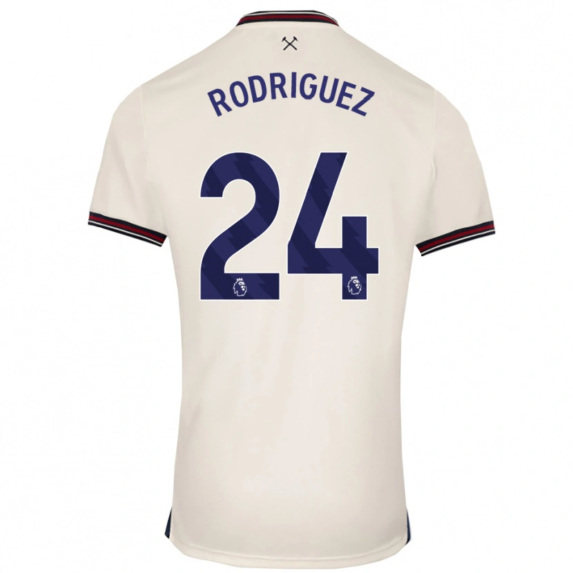 Danxen Niño Camiseta Guido Rodríguez #24 Blanco Roto 2ª Equipación 2025/26 La Camisa México
