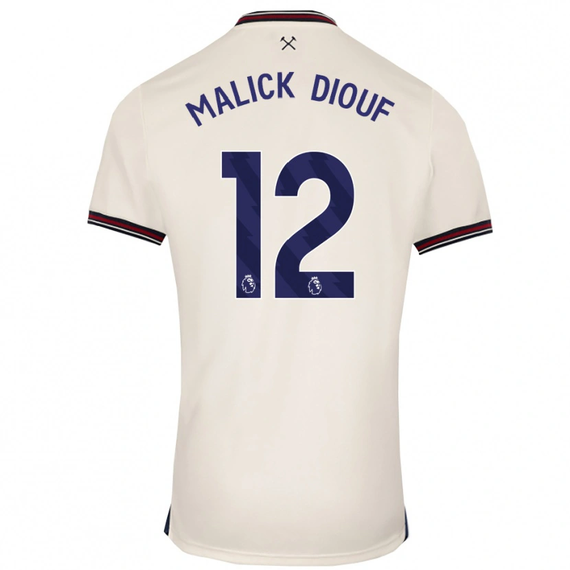 Danxen Niño Camiseta El Hadji Malick Diouf #12 Blanco Roto 2ª Equipación 2025/26 La Camisa México