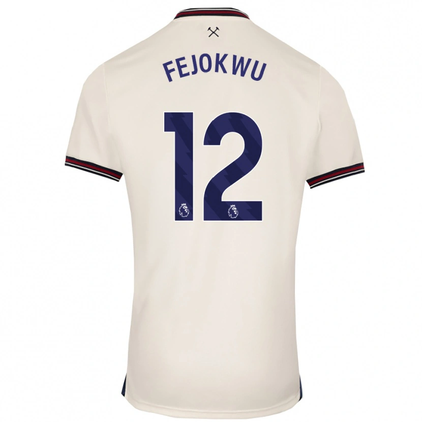 Danxen Niño Camiseta Emmanuel Fejokwu #12 Blanco Roto 2ª Equipación 2025/26 La Camisa México