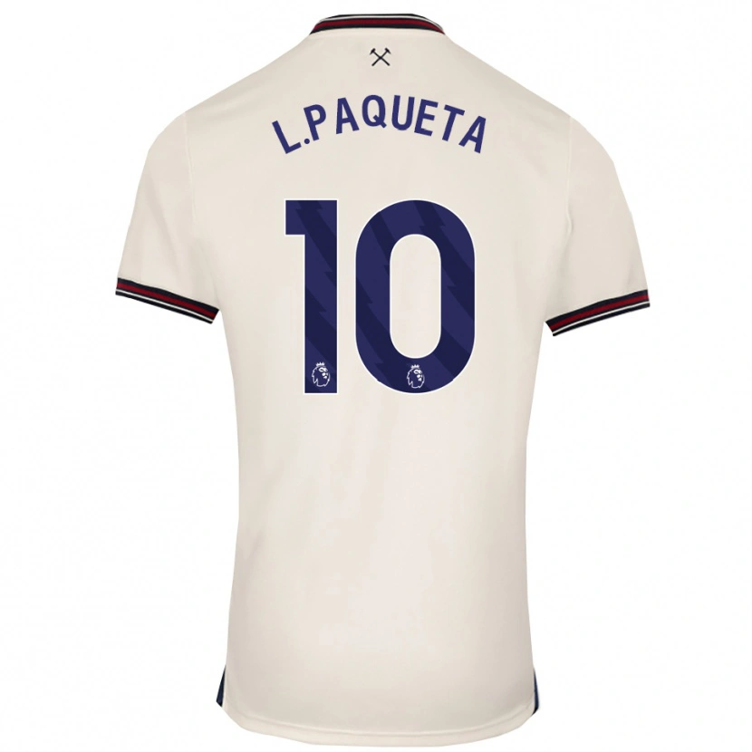 Danxen Niño Camiseta Lucas Paquetá #10 Blanco Roto 2ª Equipación 2025/26 La Camisa México