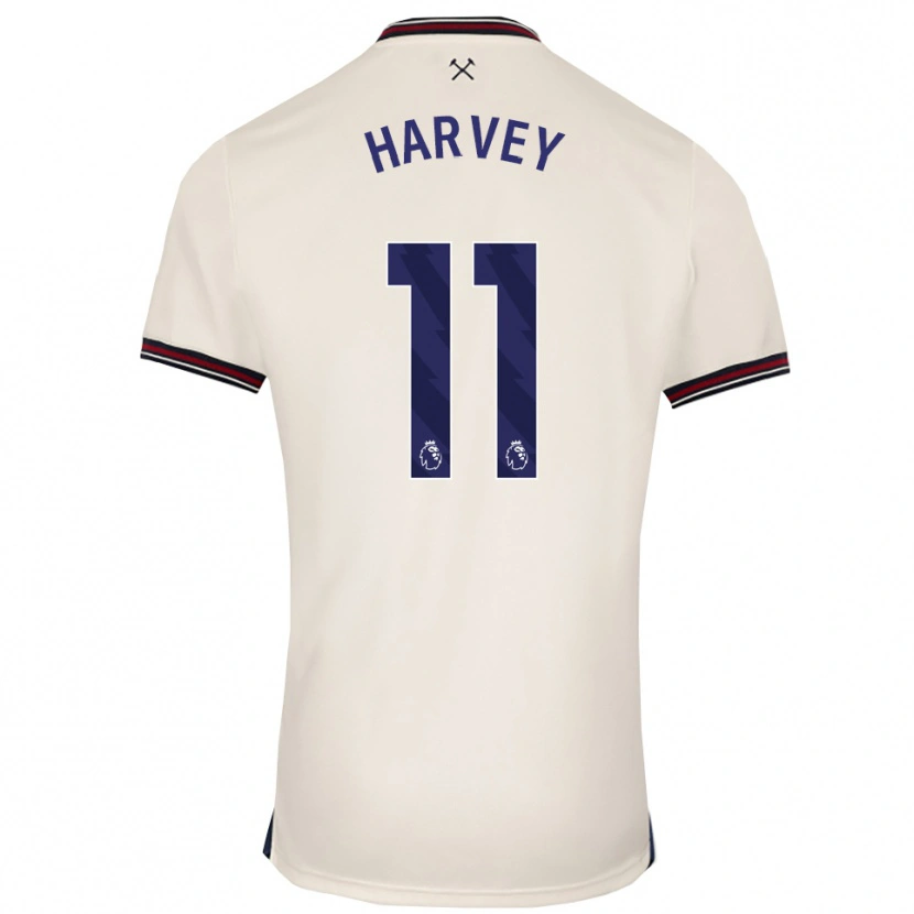 Danxen Niño Camiseta Ros Harvey #11 Blanco Roto 2ª Equipación 2025/26 La Camisa México
