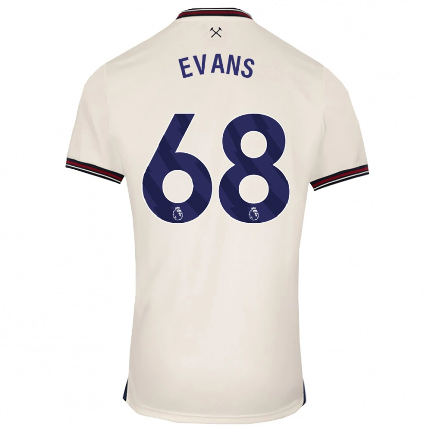 Danxen Niño Camiseta Isaac Evans #68 Blanco Roto 2ª Equipación 2025/26 La Camisa México