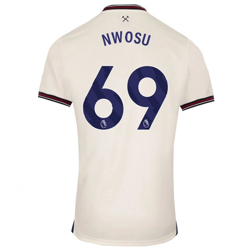Danxen Niño Camiseta Chinaza Nwosu #69 Blanco Roto 2ª Equipación 2025/26 La Camisa México