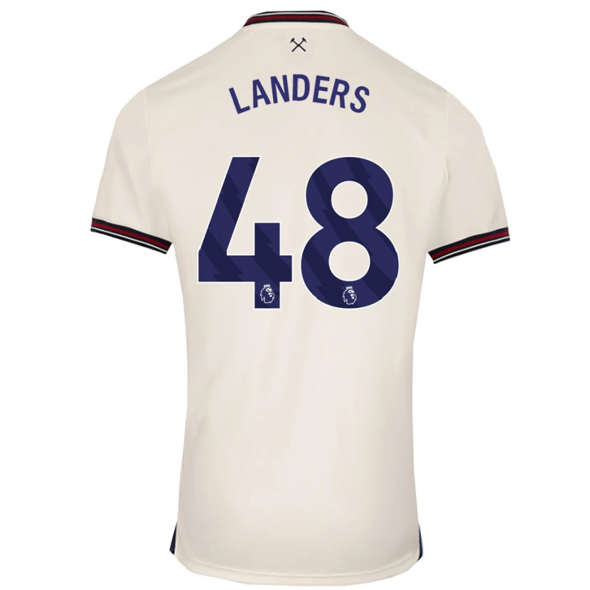 Danxen Niño Camiseta Josh Landers #48 Blanco Roto 2ª Equipación 2025/26 La Camisa México