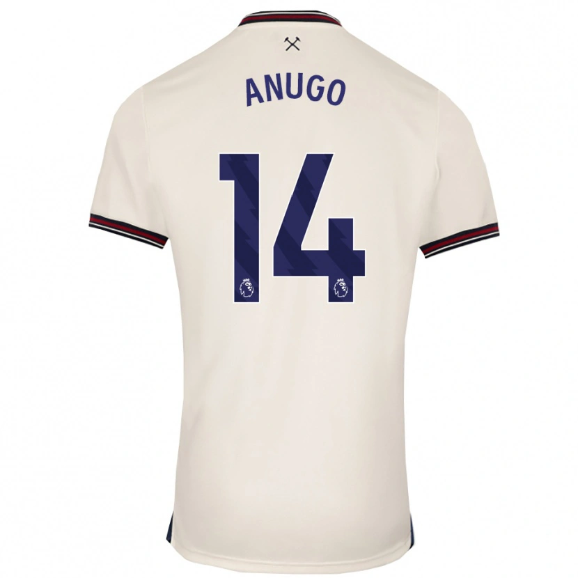 Danxen Niño Camiseta David Anugo #14 Blanco Roto 2ª Equipación 2025/26 La Camisa México