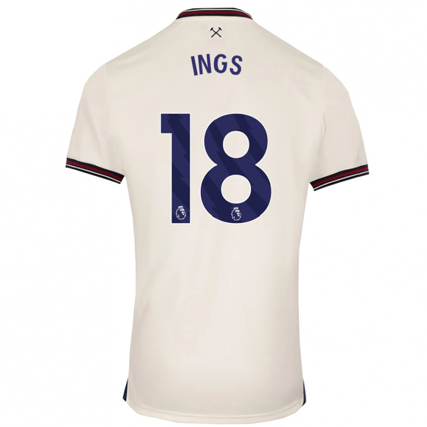 Danxen Niño Camiseta Danny Ings #18 Blanco Roto 2ª Equipación 2025/26 La Camisa México