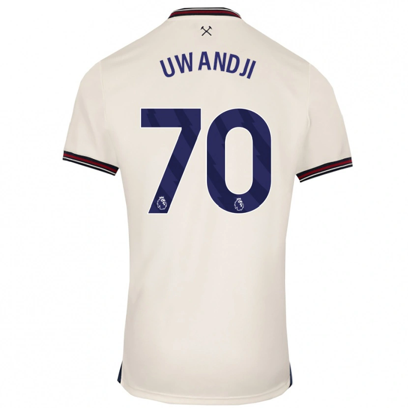 Danxen Niño Camiseta Blaise Uwandji #70 Blanco Roto 2ª Equipación 2025/26 La Camisa México