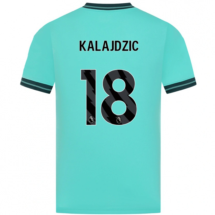 Danxen Niño Camiseta Sasa Kalajdzic #18 Celeste Verde 2ª Equipación 2025/26 La Camisa México