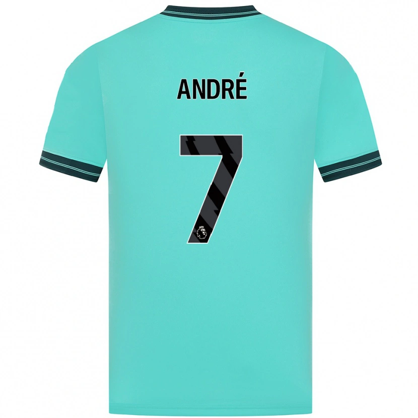 Danxen Niño Camiseta André #7 Celeste Verde 2ª Equipación 2025/26 La Camisa México