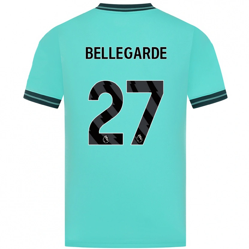 Danxen Niño Camiseta Jean-Ricner Bellegarde #27 Celeste Verde 2ª Equipación 2025/26 La Camisa México