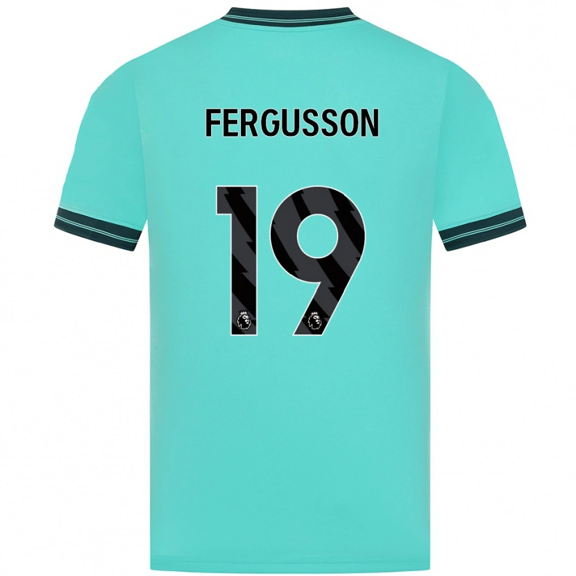 Danxen Niño Camiseta Liv Fergusson #19 Celeste Verde 2ª Equipación 2025/26 La Camisa México