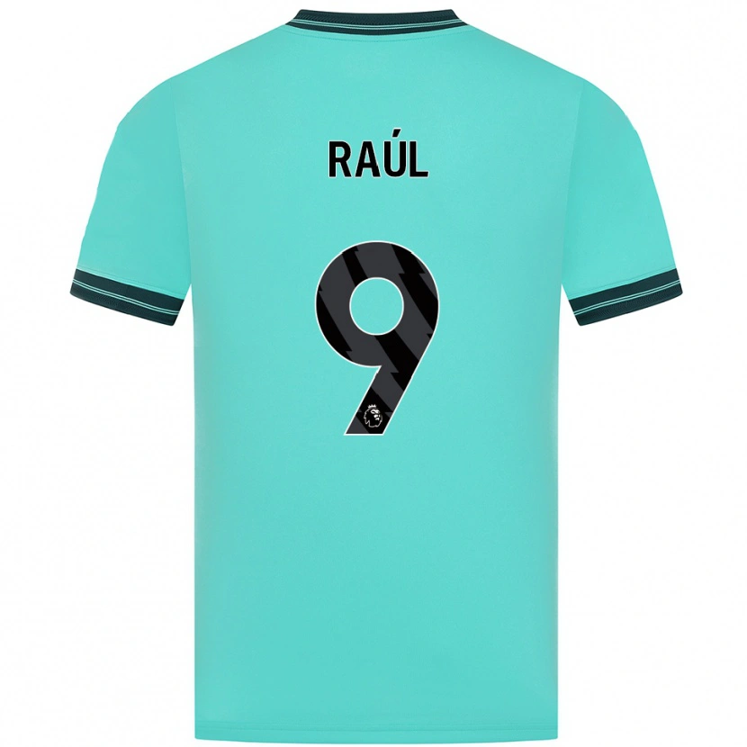 Danxen Niño Camiseta Raul Jimenez #9 Celeste Verde 2ª Equipación 2025/26 La Camisa México