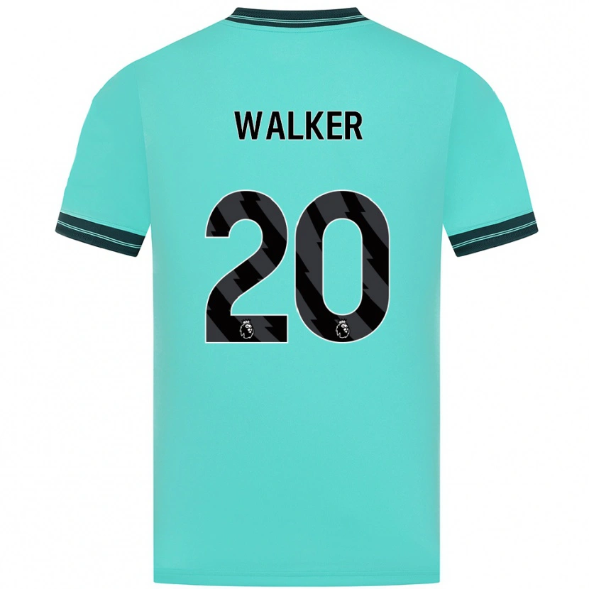 Danxen Niño Camiseta Lowri Walker #20 Celeste Verde 2ª Equipación 2025/26 La Camisa México