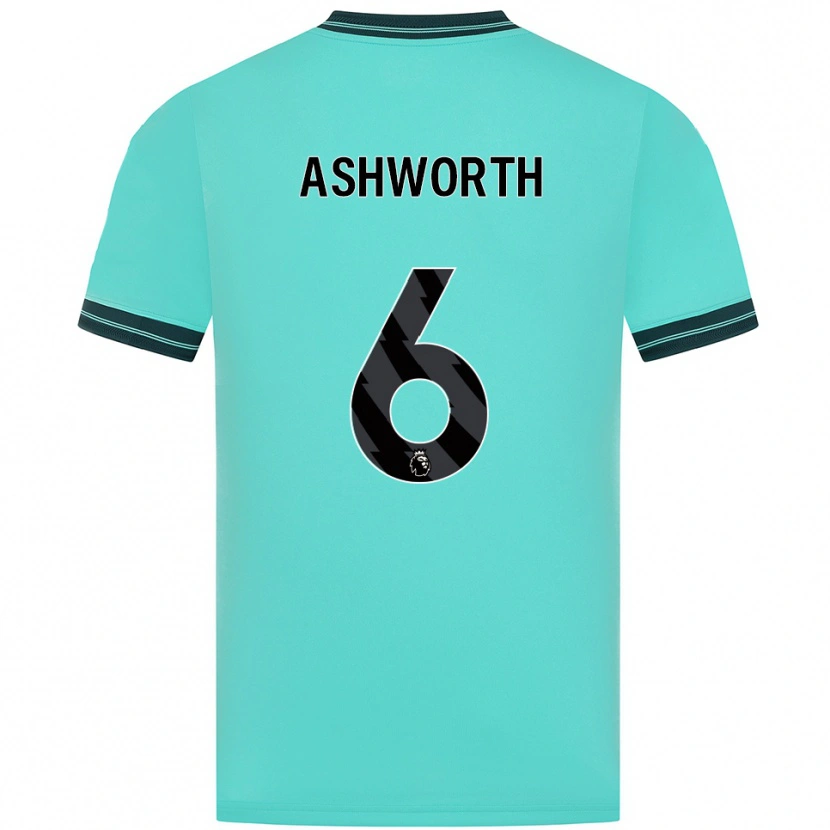 Danxen Niño Camiseta Finn Ashworth #6 Celeste Verde 2ª Equipación 2025/26 La Camisa México