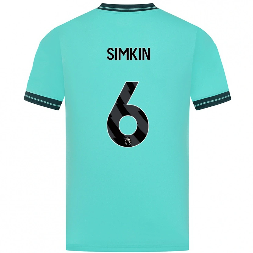 Danxen Niño Camiseta Lily Simkin #6 Celeste Verde 2ª Equipación 2025/26 La Camisa México