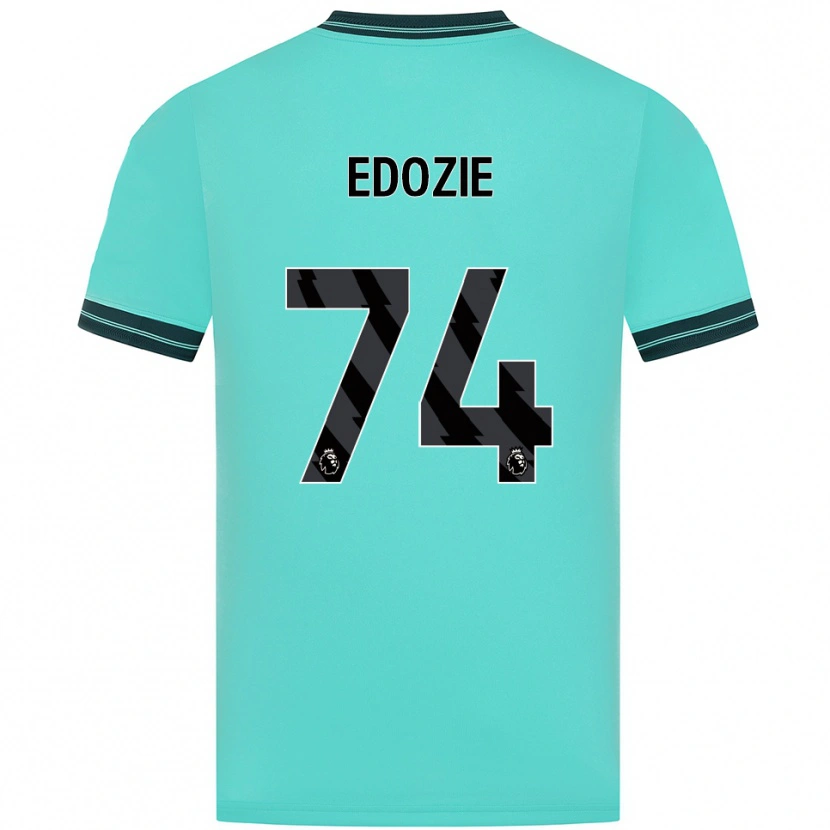 Danxen Niño Camiseta Tom Edozie #74 Celeste Verde 2ª Equipación 2025/26 La Camisa México