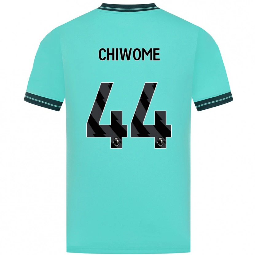 Danxen Niño Camiseta Leon Chiwome #44 Celeste Verde 2ª Equipación 2025/26 La Camisa México