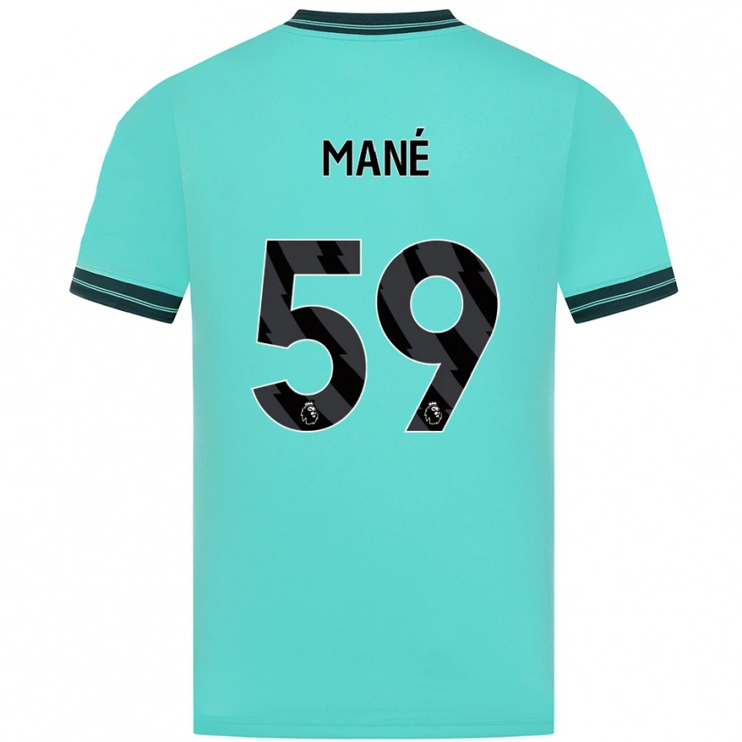 Danxen Niño Camiseta Mateus Mané #59 Celeste Verde 2ª Equipación 2025/26 La Camisa México